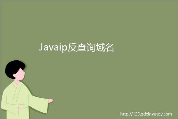 Javaip反查询域名