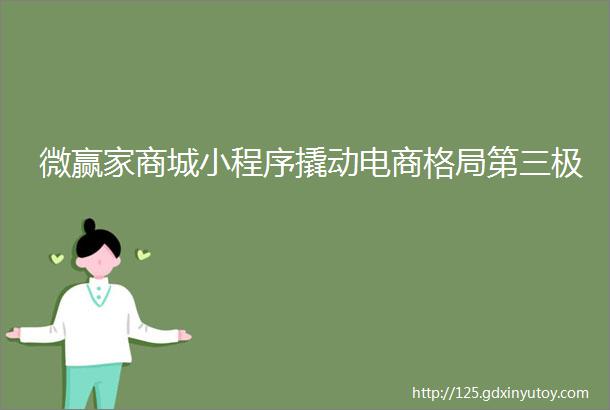 微赢家商城小程序撬动电商格局第三极