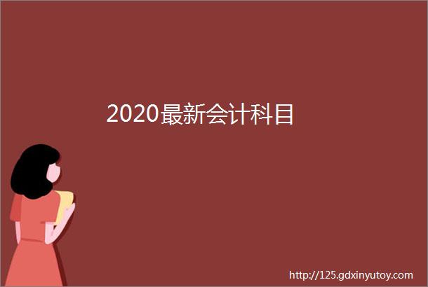 2020最新会计科目